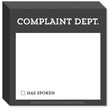 COMPLAINT DEPARTMENT MEMO STICKY PAD